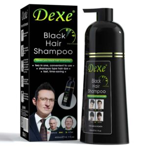 Dexe Black Hair Color Shampoo 200ml for instant black hair