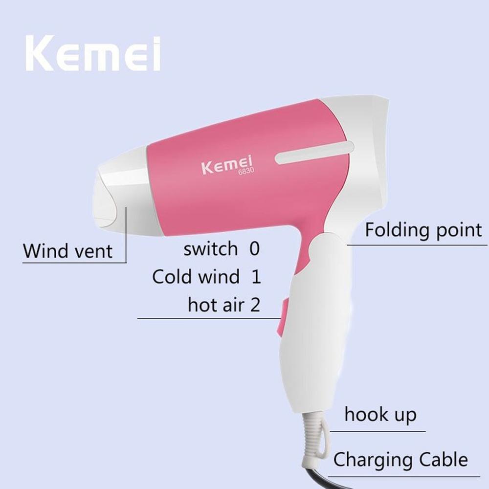 Kemei KM-6830 Professional Hair Dryer for Women – 1200W Fast Drying - Image 2