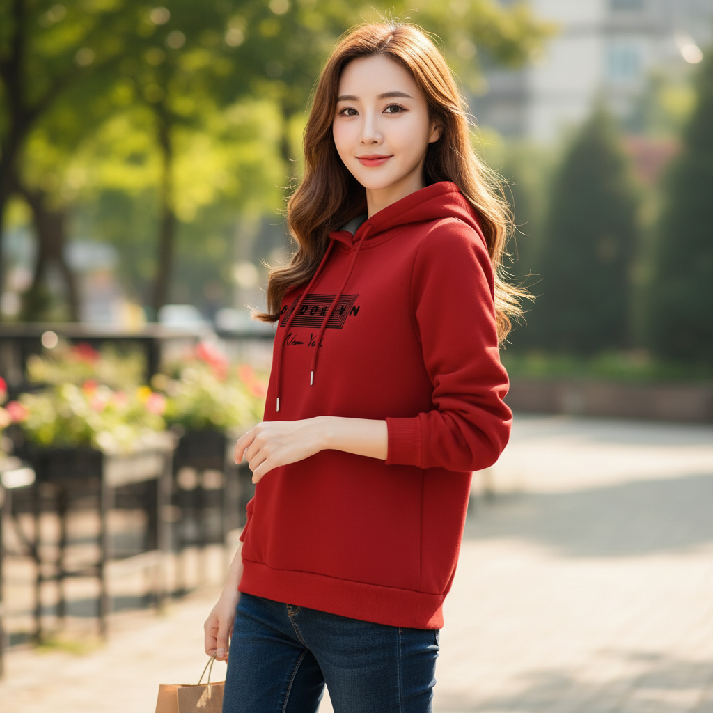 Ladies Premium Quality Cotton Hoodie – Export Quality Winter Wear